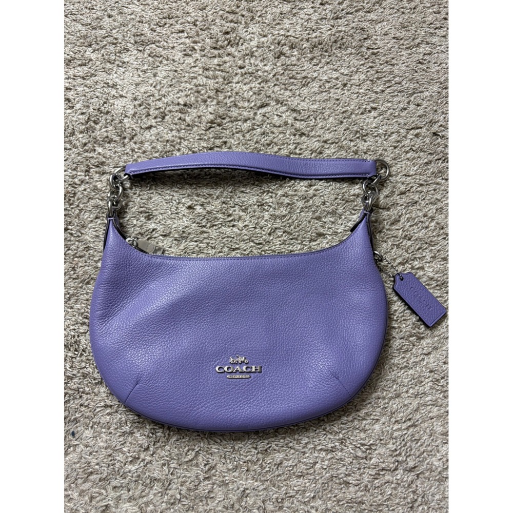 Coach Payton Hobo Lavender Purple Pebbled Leather Shoulder Bag CE619